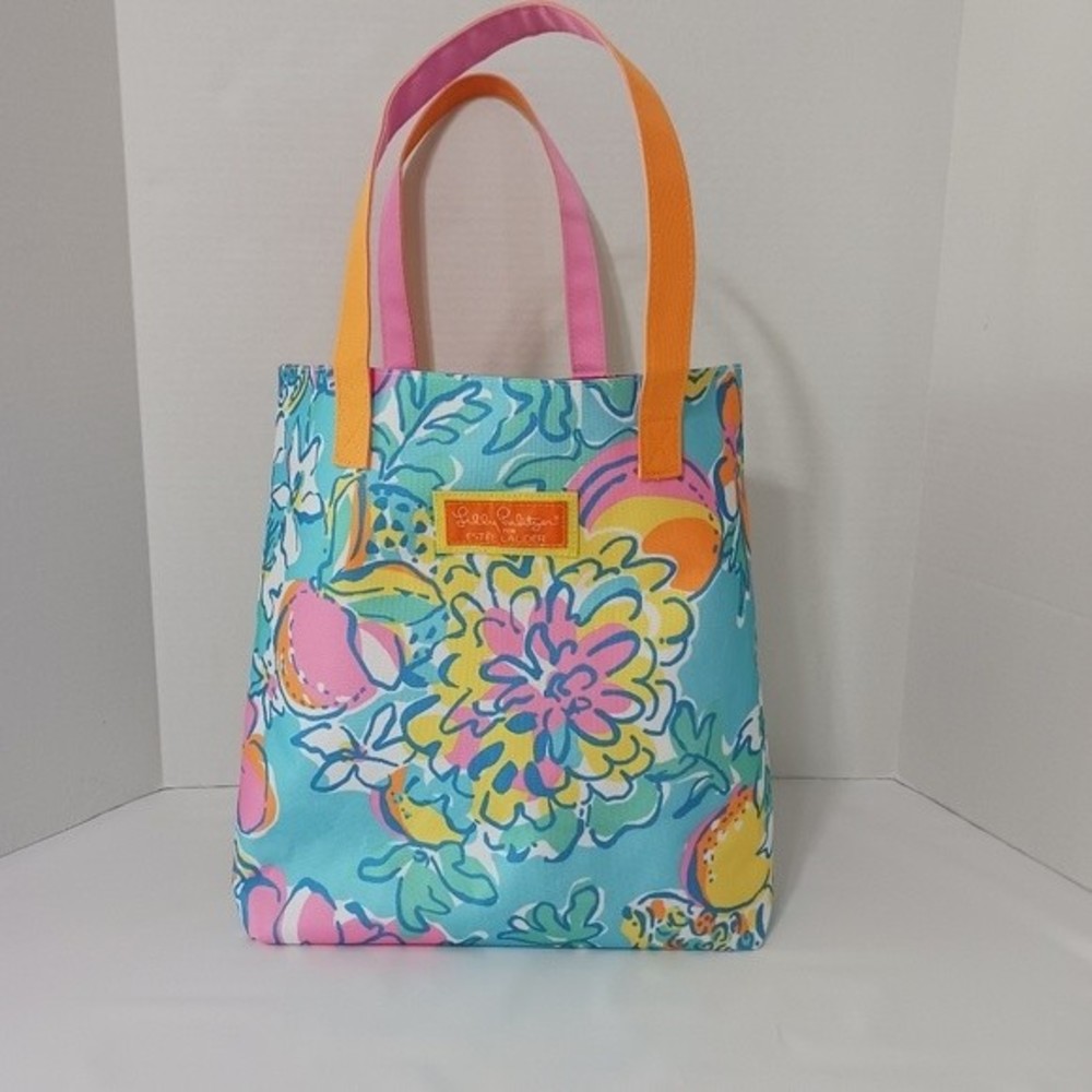 Lilly Pulitzer Estee Lauder Floral Canvas Bag GWP